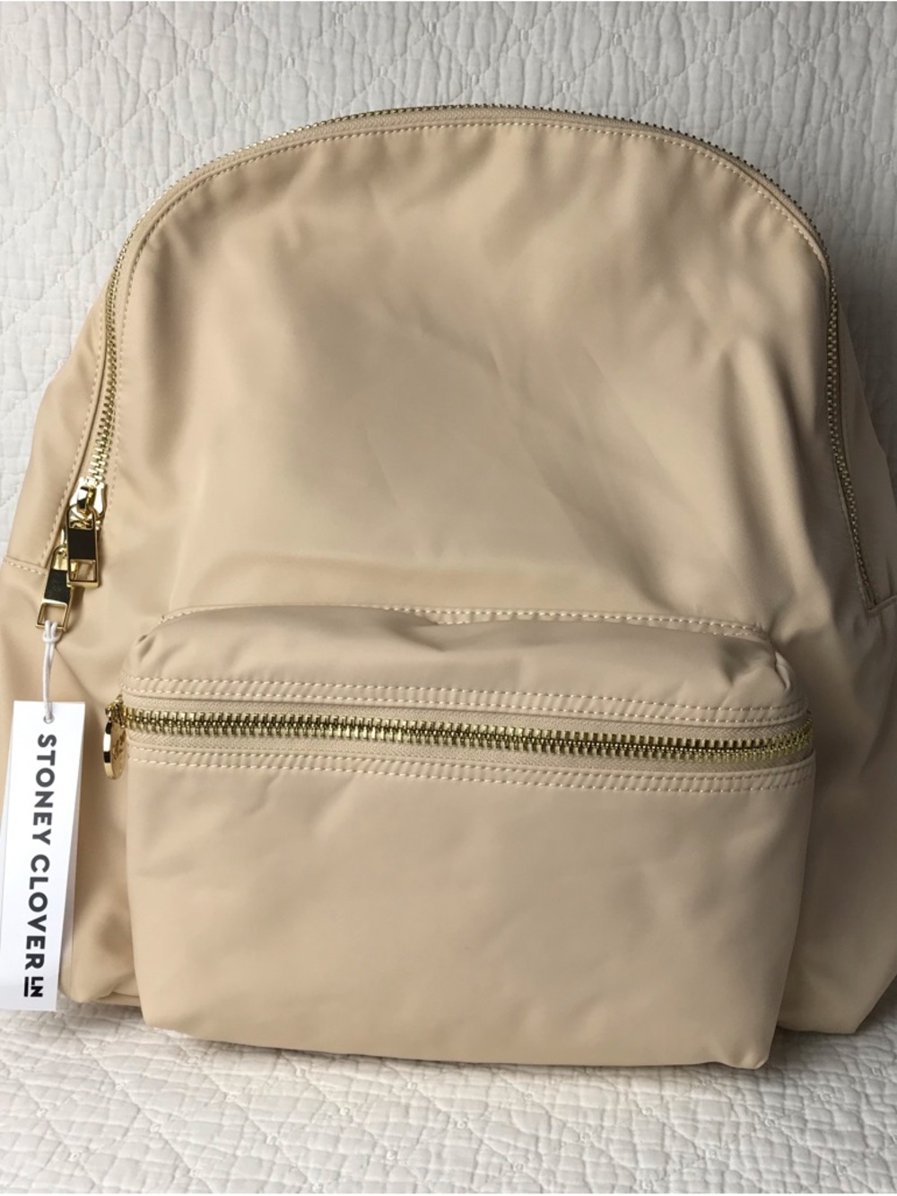 Stoney Clover Lane Classic Backpack Nylon One SZ Sand NWT